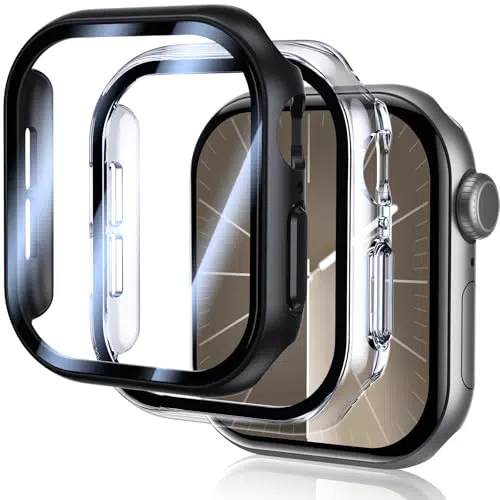 UM UNIQUEME Hülle für Apple Watch Series 10 - 360° Ultradünne PC Hard Schutzhülle