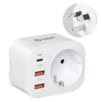 Unidapt 20W Reiseadapter für Australien, 4 in 1 mit USB-C und USB-Anschlüssen
