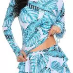 UNIQUEBELLA Rash Guard Damen, UV-Schutz UPF 50+ Langarm Surf Shirt für Bademode