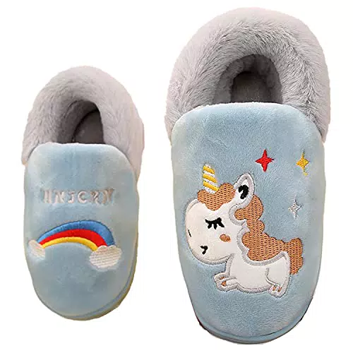 Unitysow Hausschuhe Junge Pantoffeln Plüsch Mädchen Baumwolle Pantoffeln Kinder Wärme Hausschuhe Winterschuhe Leicht Rutschfeste Karikatur Home Slippers