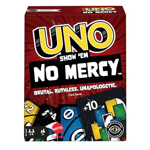 UNO Show 'em No Mercy - 56 zusätzliche Karten, harte Aktionskarten und brutale Spielregeln für die gnadenloseste Version
