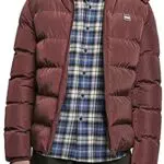 Urban Classics Herren Daunenjacke mit abnehmbarer Kapuze - Winterjacke mit Steppmuster