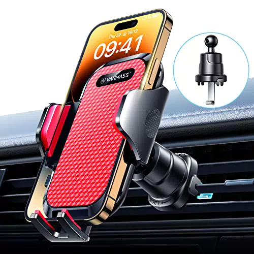 VANMASS Handyhalterung Auto Lüftung 360°Drehbar 100% Silikonschutz Kfz Smartphone Halterung für Alle Handys & Autos iPhone 14 13 12 11 Samsung Huawei usw