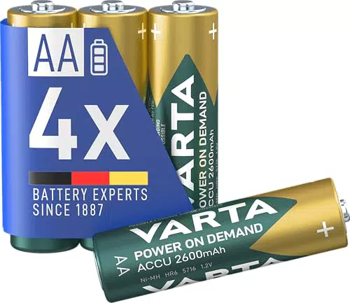 VARTA Batterien AA, wiederaufladbar, Recharge Accu Power
