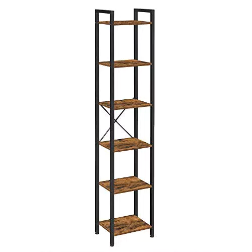 VASAGLE Bücherregal im Industrie-Design für Wohnzimmer und Büro LLS101B01