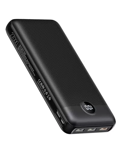 VEGER Power Bank 27000mAh 20W PD – Tragbares Ladegerät mit 4 Ausgängen und USB-C