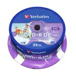 Verbatim DVD+R Double Layer 8,5GB bedruckbar mit Hardcoat Scratch Guard
