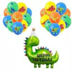 VIKY® Dino Geburtstag Deko Set – Luftballons und Dschungel Dekoration für Kinderfest