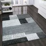VIMODA Designer Teppich Kurzflor für das Wohnzimmer in Kachel-Optik