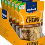 Vitakraft Kauknochen für mittelgroße Hunde – langanhaltender Hundesnack aus Rinderhaut