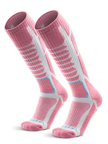 WEIERYA Damen Skisocken, Thermisch Gepolsterte Socken für Wintersport