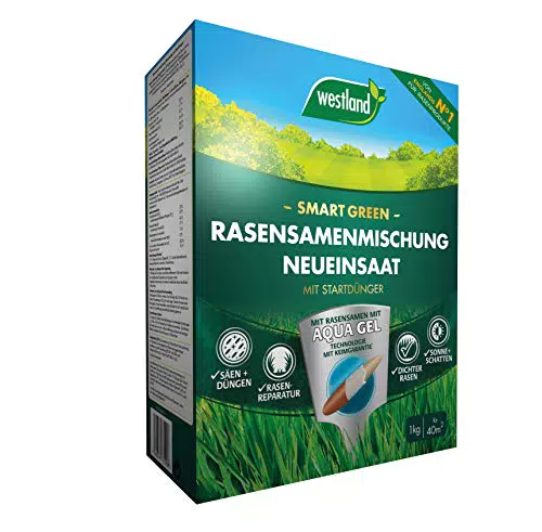 Westland Smart Green Rasensamenmischung für Neusaat und Revitalisierung
