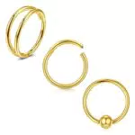 WillTen Nasenpiercing Segmentring Clicker aus 316L Chirurgenstahl