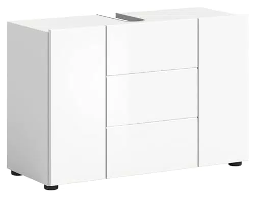 xonox Badezimmer Waschbeckenunterschrank Vira X2LA9705 Hochglanz Melamin