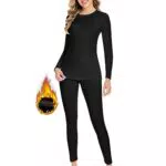 YADIFEN Damen Thermounterwäsche Set - Atmungsaktive Winterunterwäsche für Sport