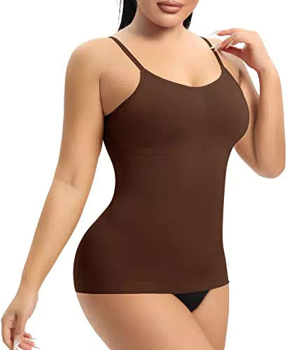 YARRCO Damen Shape Unterhemd Bauchweg Hemdchen Shapewear Trägertop Shaping BH Hemd Formendes Top Body Shaper Nahtloses Figurformendes Tanktop