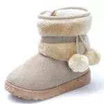 Yeeteepot Mädchen Warm Gefütterte Schneestiefel Baby Kinder Plüsch Winterstiefel Flach rutschfeste Stiefel Kleinkindschuhe Weichsohlen Kurzschaft Stiefel