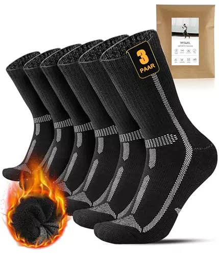YESWEL Wandersocken für Herren und Damen – Abriebfeste Thermosocken für Outdoor-Aktivitäten