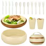 Yitriden Camping Geschirr Set für 4 Personen – Outdoor Picknick Zubehör
