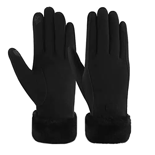 ZASFOU Damen Winterhandschuhe mit Fleece und Touchscreen-Funktion