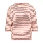 zero Damen Sweatshirt Geringelt mit 3/4 Ärmel