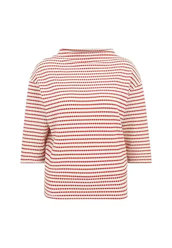 zero Damen Sweatshirt Geringelt mit 3/4 Ärmel