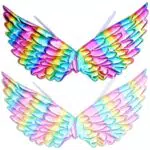 2 Pieces Einhorn Feder FlüGel SchmetterlingsflüGel Kinder FeenflüGel Kinder Fairy Wings Bunte EngelsflüGel For Halloween Christmas Fee FlüGel