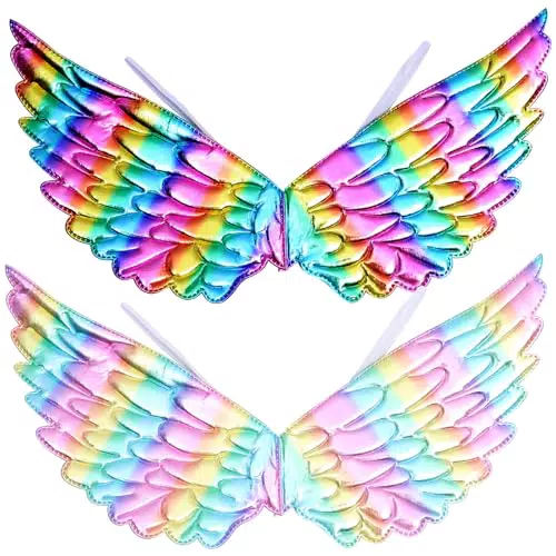 2 Pieces Einhorn Feder FlüGel SchmetterlingsflüGel Kinder FeenflüGel Kinder Fairy Wings Bunte EngelsflüGel For Halloween Christmas Fee FlüGel