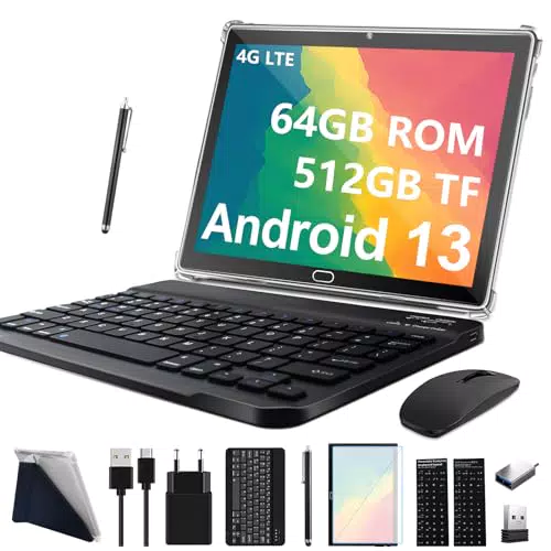 2025 Neueste Tablet 10 Zoll Android 13, 4G LTE Tablets Mit 2 SIM 1 SD