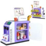 46 Stück Spielkasse Kinder mit Scanner und Spielgeld