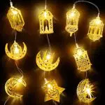 5, 41 Fuß LED Ramadan Lichterketten Stern Mond Eid Mubarak Dekor Party Dekorationen Ramadan Lichter Laterne für Zuhause Garten Geburtstag