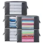 5 Stück 90L Große Aufbewahrungstasche Schrank Organizer Set