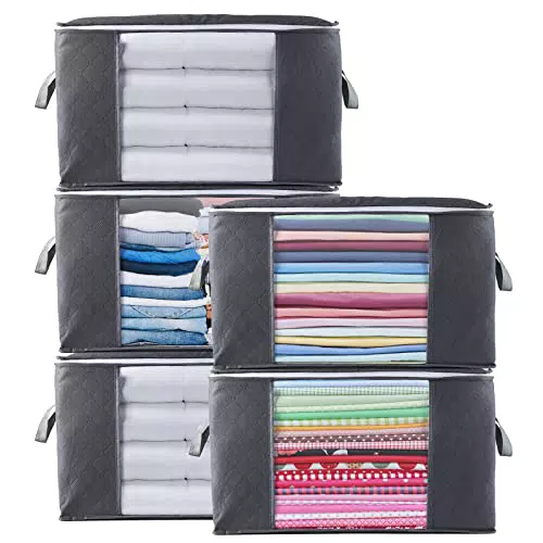 5 Stück 90L Große Aufbewahrungstasche Schrank Organizer Set