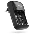 ABSINA Akku Ladegerät AA AAA & 9V Block inkl. 4X AAA 1150 Akkus - NiMH Ladegerät Akku Batterien 4-Fach für aufladbare Batterien - Batterieladegerät mit Batterien - Akku Batterien mit Ladegerät