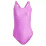 adidas Damen Big Bars Swimsuit Badeanzug, Purple Burst
