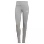 adidas Damen Essentials High-Waisted Logo Leggings, Medium Grey Heather / White