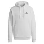 adidas Herren Essentials Fleece Hoodie, White/Black