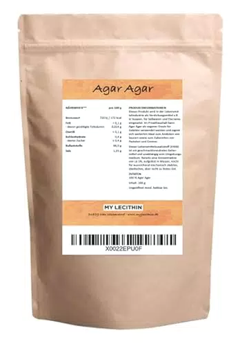 Agar Agar Pulver 100g Vegane Gelatine-Alternative, 100% Rein