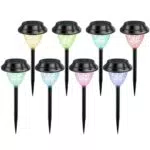 Ahongem Solarlampen Wegeleuchten für Außen Garten Dekoration - LED Solarstecker lichter für Außen Wetterfest Balkon Deko - Gartenleuchten Solar für Terrassen Flowerpot Rasen Blumenkasten