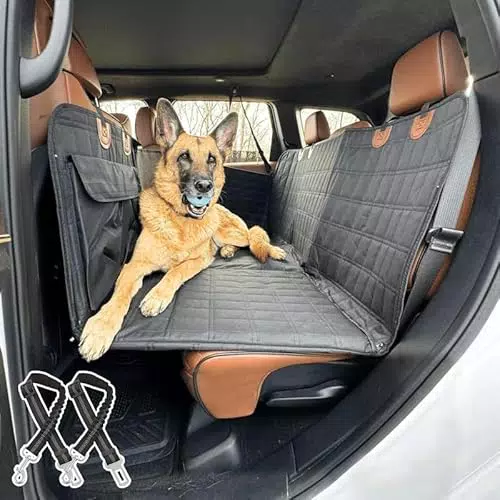 AHSBND Autoschondecke Für Hunde Rücksitz, Hund Auto Rückbank Rücksitz Mit Seitenschutz