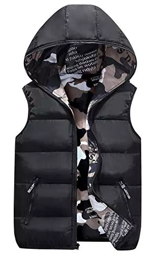 AIEOE Jungen Mädchen Warm Steppweste Winter Outdoor Freizeit Westen Steppweste Ärmellos Jacke Outwear