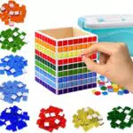 AiYoYo Mosaik Stifthalter DIY Bastelset Geschenke für Kinder und Erwachsene Kreatives Basteln für Mädchen Geburtstagsgeschenk 5 6 7 8 9 10 11 12+ Jahre
