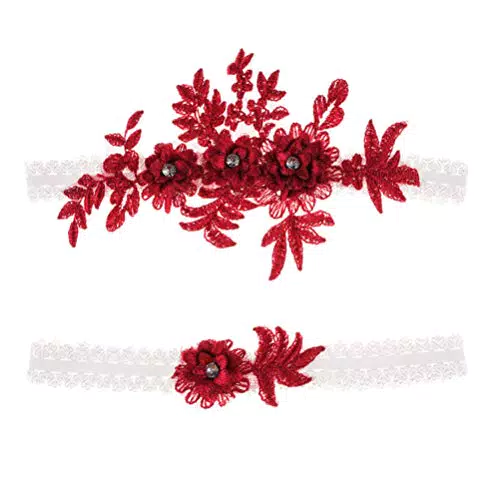 Hochzeit Strumpfband mit Spitze und Strass für Braut und Brautjungfern