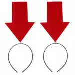 Amosfun 2Pcs Halloween Lustige Stirnband Pfeil Cosplay Haar Reifen Haarband für Halloween Party Foto Requisiten