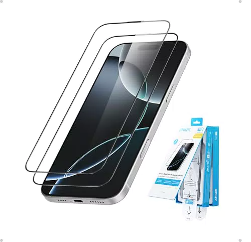 Anker Easy Fit HD Displayschutz für iPhone 15 Pro Max – Robuster Schutz gegen Staub und Fingerabdrücke