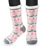 Gemütliche Hausschuhe Damen Winter, Anti-Rutsch Fleece Socken, Warm Geschenk