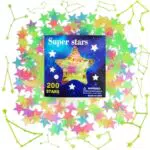 APKOL 213Pcs leuchtsterne kinderzimmer, 3D Sterne Leuchtend Selbstklebend