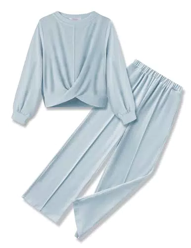 Arshiner Mädchen Sweatshirt und Hose Set für Herbst und Winter Freizeit