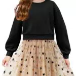 Arshiner Mädchen Langarmkleid aus Tüll - Elegantes Partykleid für Kinder
