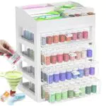 ARTDOT Diamond Painting Zubehör Boxen, 96 Stück 5D Diamant Painting Bilder Aufbewahrungsbox mit Koffer Trichter Stickers Besuche Store